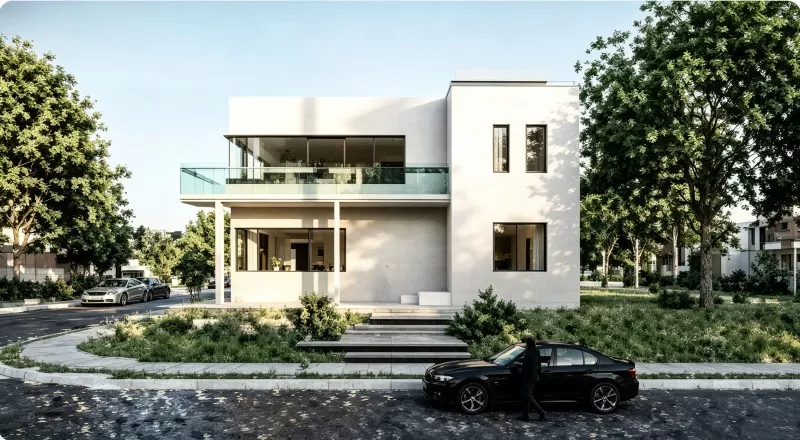 Duplex Layer Prefab Steel Frame House Construction