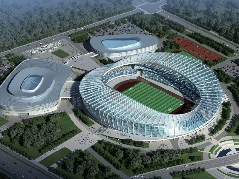 Pre-factum Steel Structure pro Sports Centre Complex