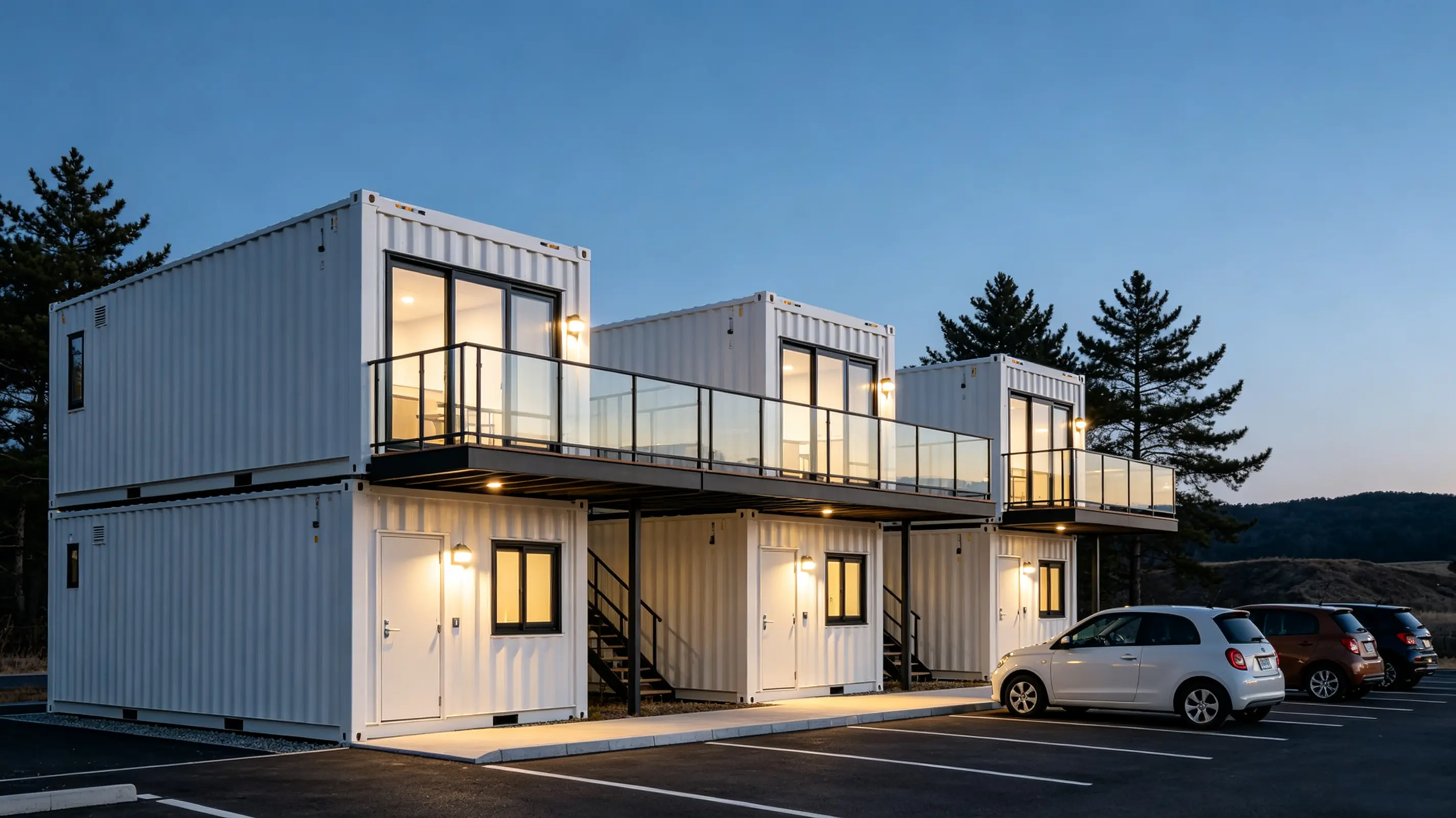 Prefabricata continens motel constructionis