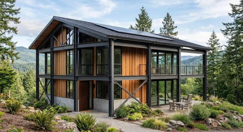 Prefabricated Single Story Steel Structure House Construction