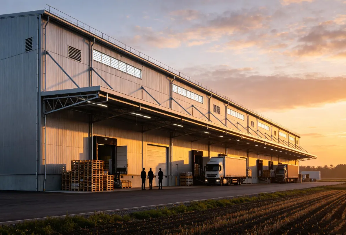 Morsus structurae agriculturae productum logistics centrum constructionis